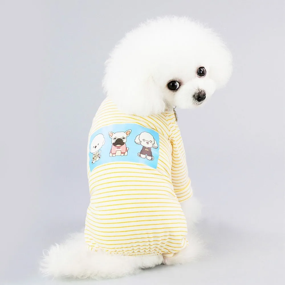 HP04644-yellow Пижамы для собак, одежда для собак, одежда для кошек, комбинезон для щенка, пижамы для кошек, одежда для чихуахуа, Померания, рубашка для домашних животных, пижама Perro 35 - Цвет: HP04644-yellow