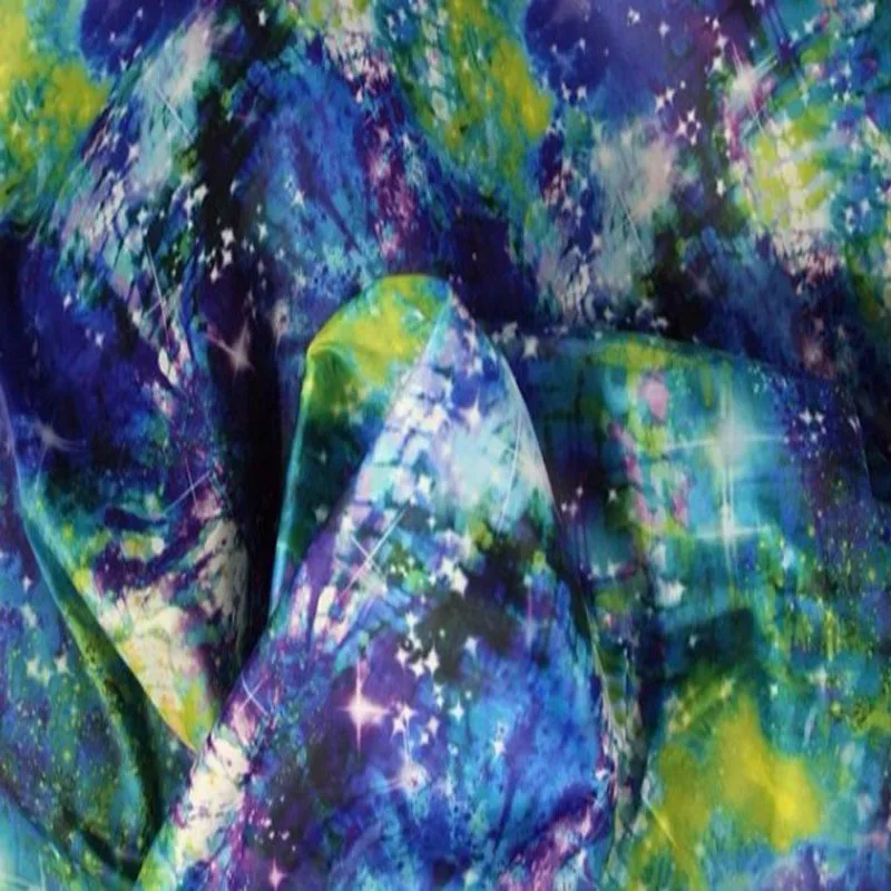 ZY DIY Красивая зеленая синяя фиолетовая блестящая подкладка со звездами Вселенная