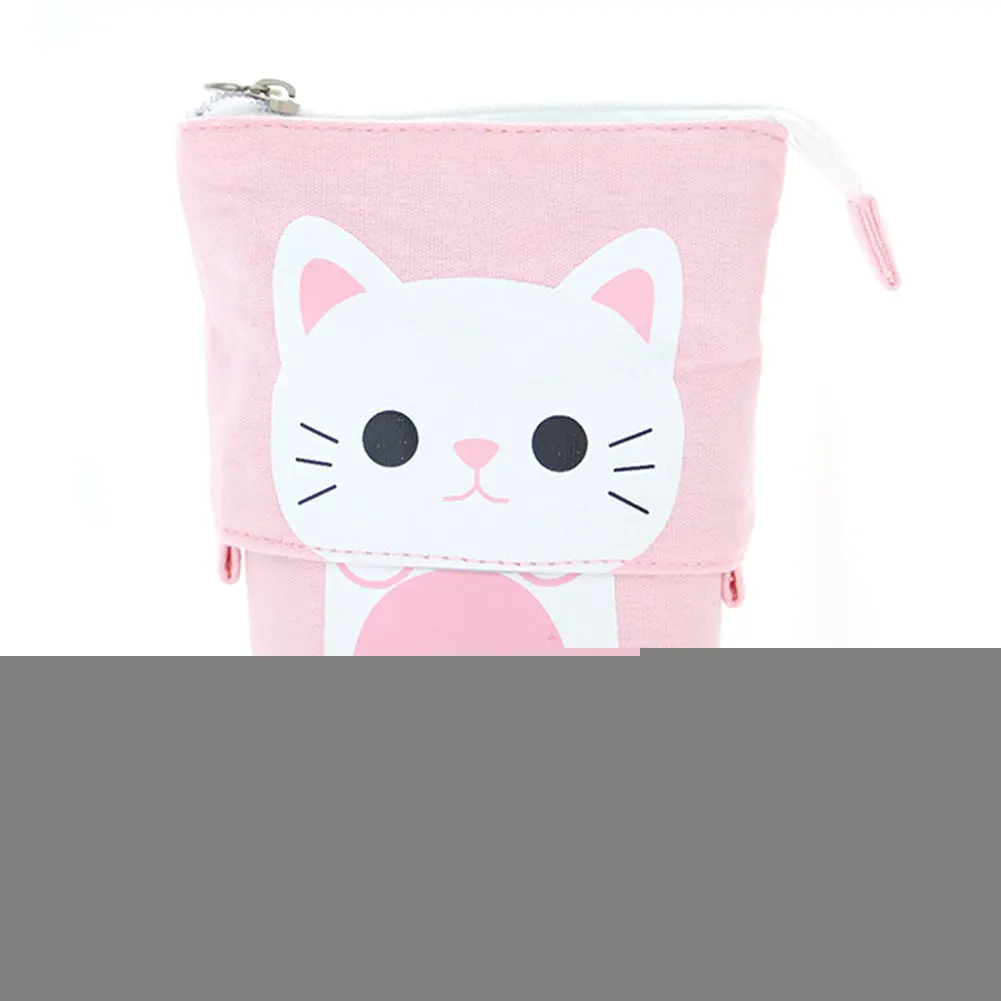 Pink Коробка для ручек на молнии, подарок, выдвижной держатель, милый школьный многофункциональный пенал для девочек и мальчиков, канцелярские принадлежности - Цвет: Pink
