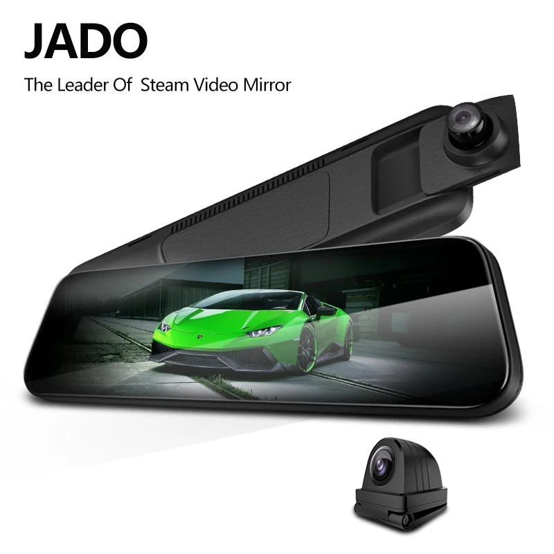 JADO A650 X3 поток зеркало заднего вида Dvr dash cam era avtoregistrator 10 ips сенсорный экран HD 1080P