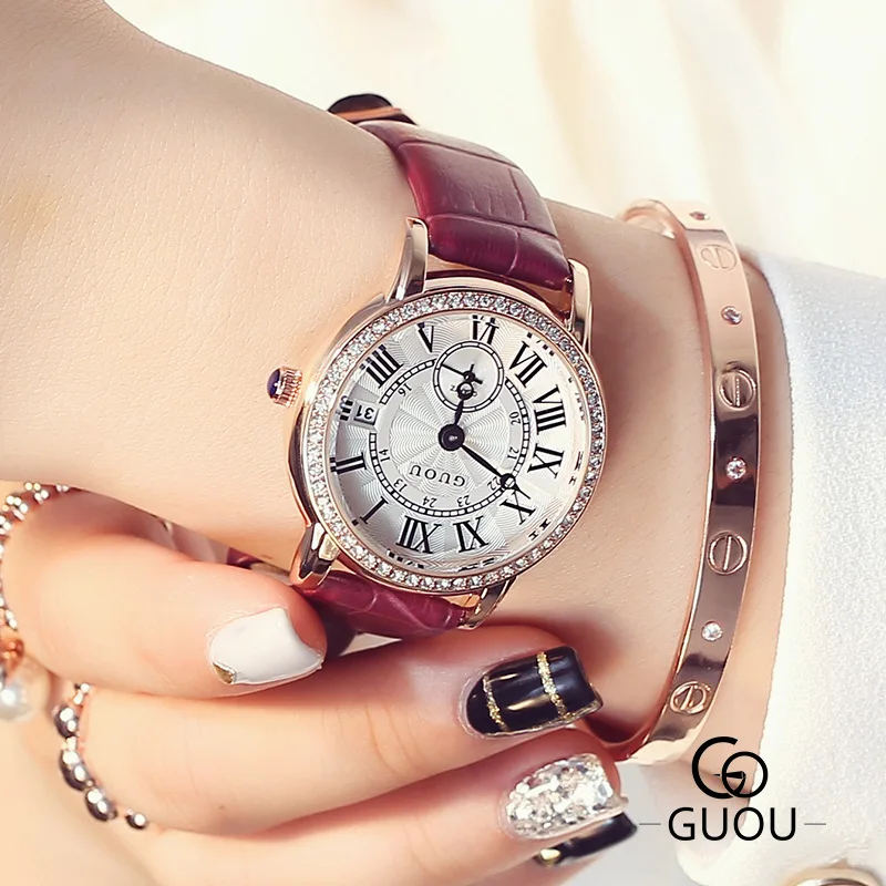 Бренд Кварцевые Часы женщин Англии Колледж Ветер Ретро Простой Горный Хрусталь