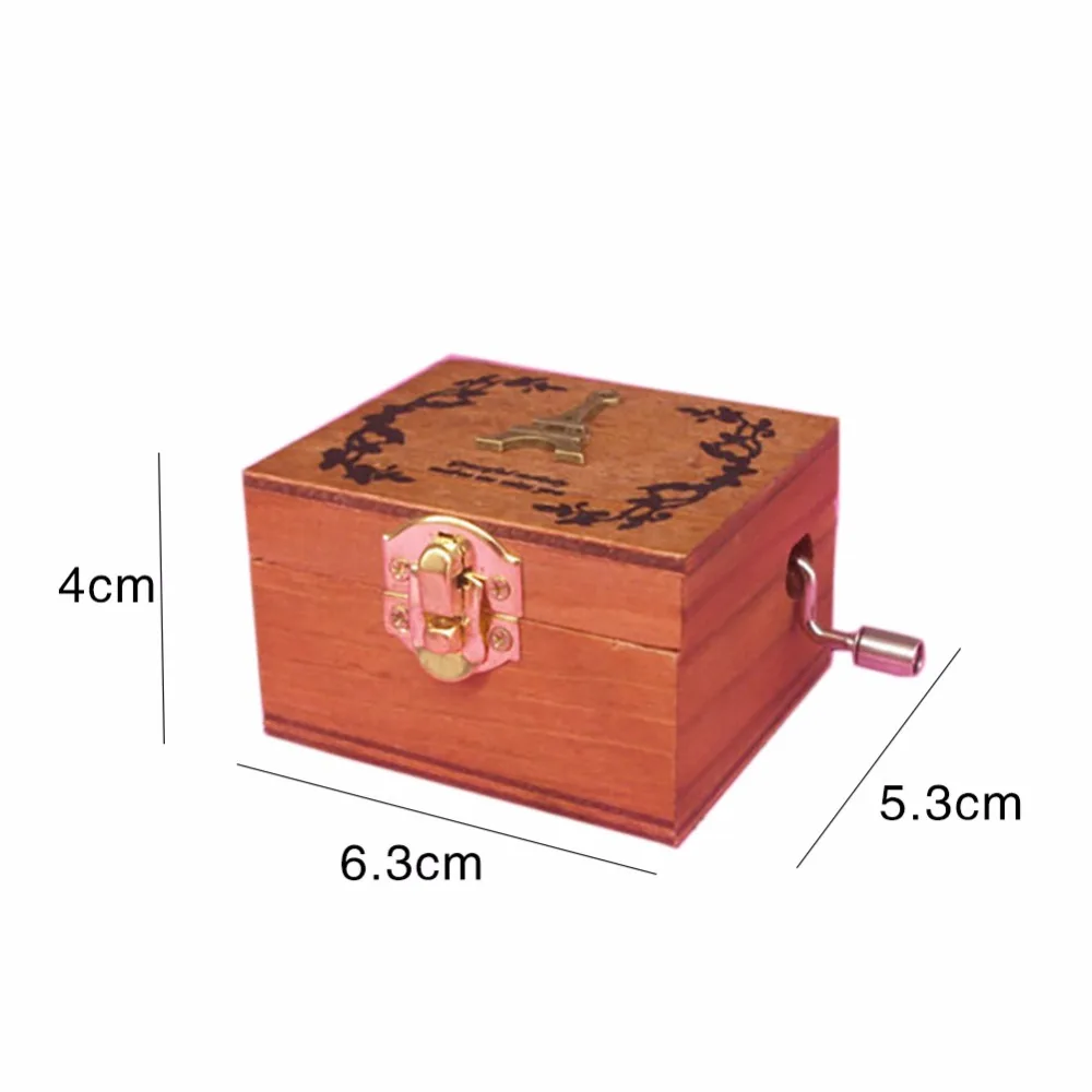 Винтаж Дерево Музыкальная Шкатулка тонкое Music Box Ретро для красивые декоративные картины 4 различных моделей