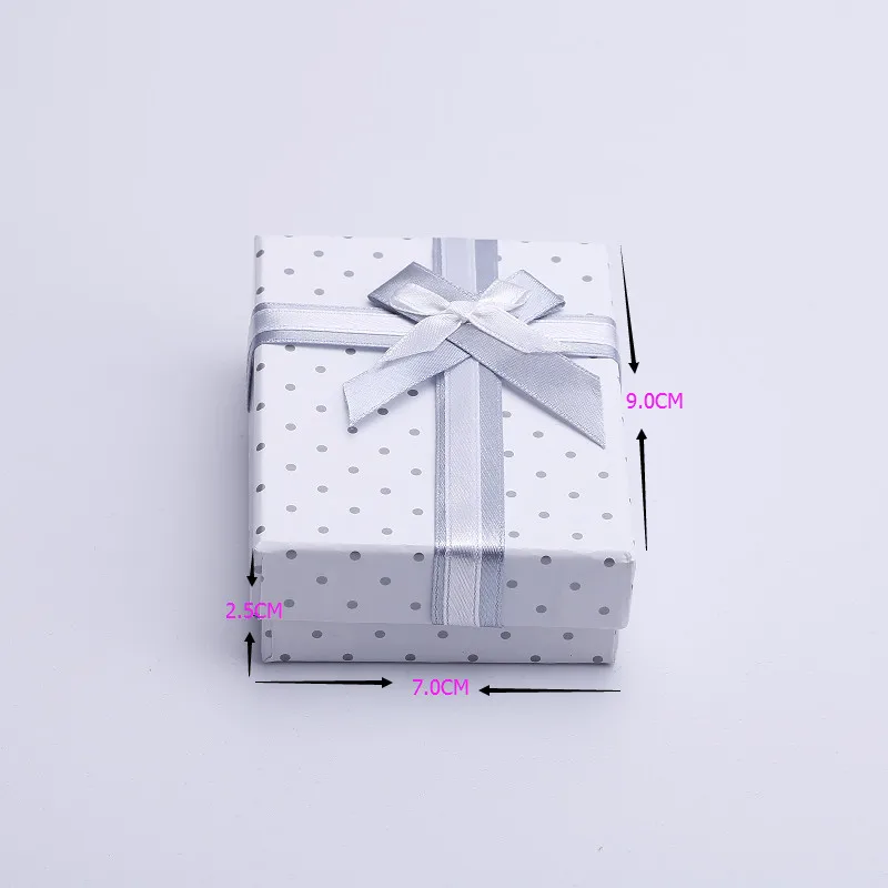 24 шт./лот ювелирные изделия Кольцо Серьги Браслет в горошек подарочная коробка|gift