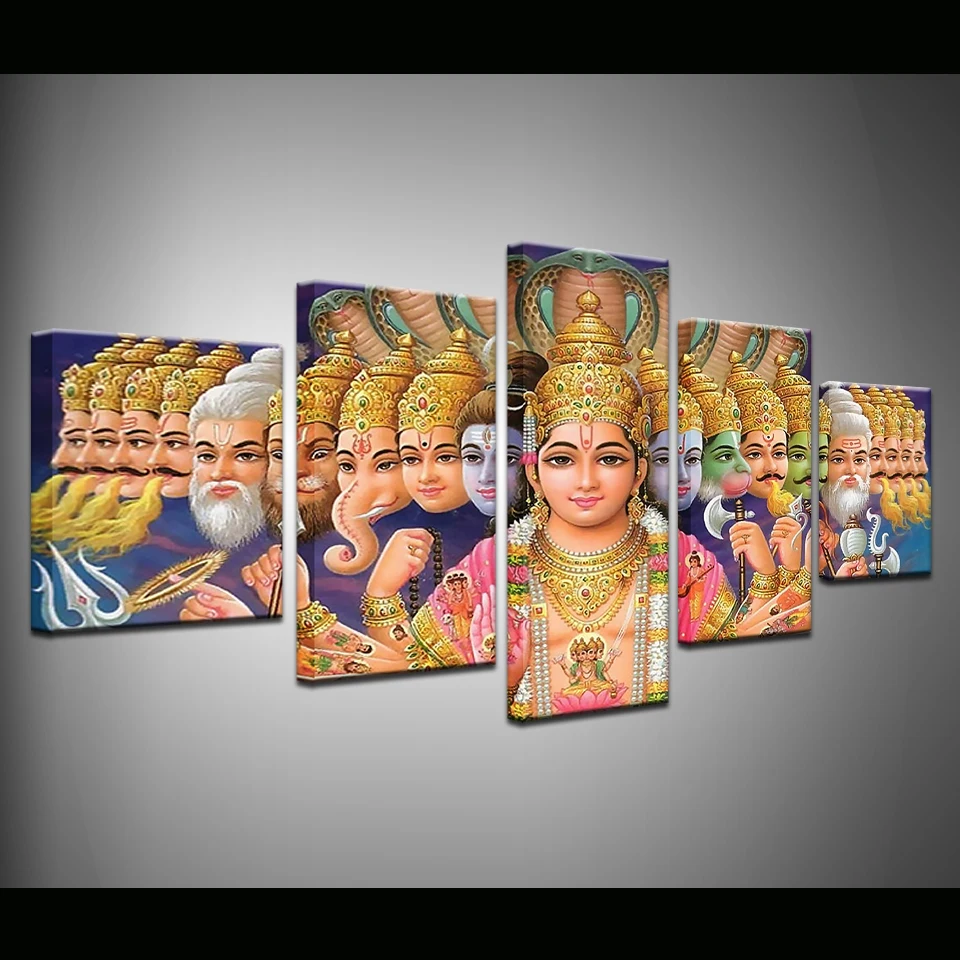 Настенные художественные картины декор гостиной HD печатная мифология Shiva Vishnu