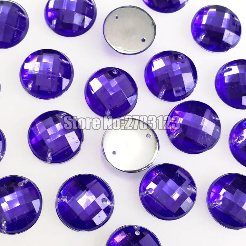 Акриловые стразы круглой формы высокого качества с двумя отверстиями аксессуары