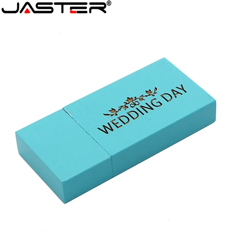 JASTER логотип персональный деревянный цветной блок USB флеш-накопитель креативный подарок u диск Флешка 4 ГБ 16 ГБ 32 ГБ 64 ГБ Деревянная Карта памяти