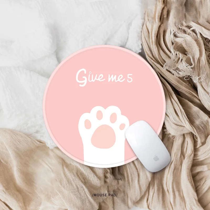 Literary DIY Personal Mouse Pad mat Small 24cm Round UNICORN CAT Customized Desktop Large Size Mousepad with Locking Edge | Компьютеры и