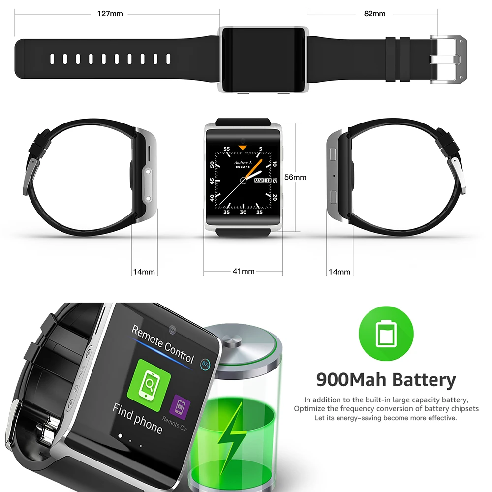 Makibes DM2018 4G Для мужчин Bluetooth Smartwatch телефонов 1G RAM 16G ROM gps Wi-Fi сердечного ритма