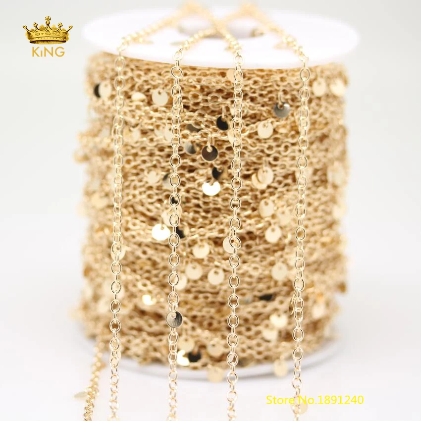 Медная проволока для ювелирных изделий медные цепи в форме монеты 5 метров 4 мм