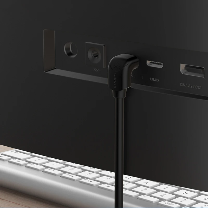 Samzhe Новое поступление прямой угол Hdmi 2 0 кабель 90/270 градусов видео Кабо между