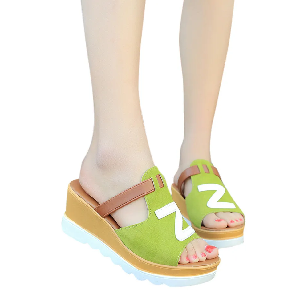 Женские босоножки однотонные туфли на танкетке с открытым носком плоской