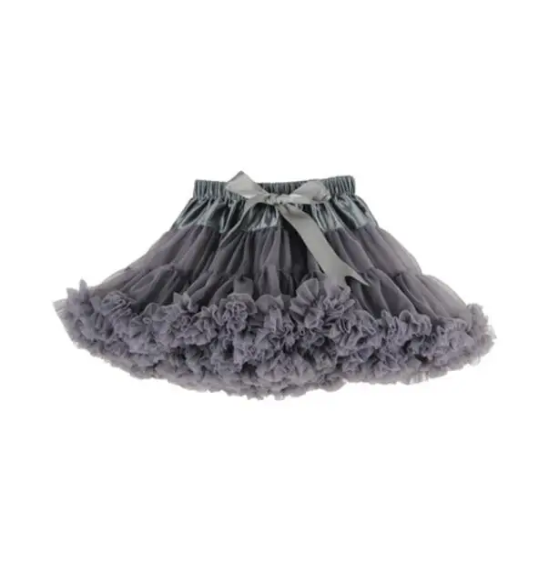Dark Gray Детские юбки-пачки из одноцветной сетчатой ткани для девочек 1-10 лет, юбка-американка принцессы для танцев, детское платье принцессы для дня рождения, детское платье принцессы с вуалью - Цвет: Dark Gray