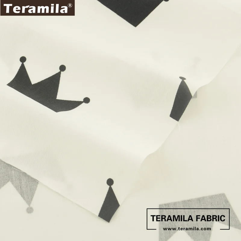 Печатная корона дизайн 100% хлопок ткань Tecido швейная Ремесленная Teramila украшение с