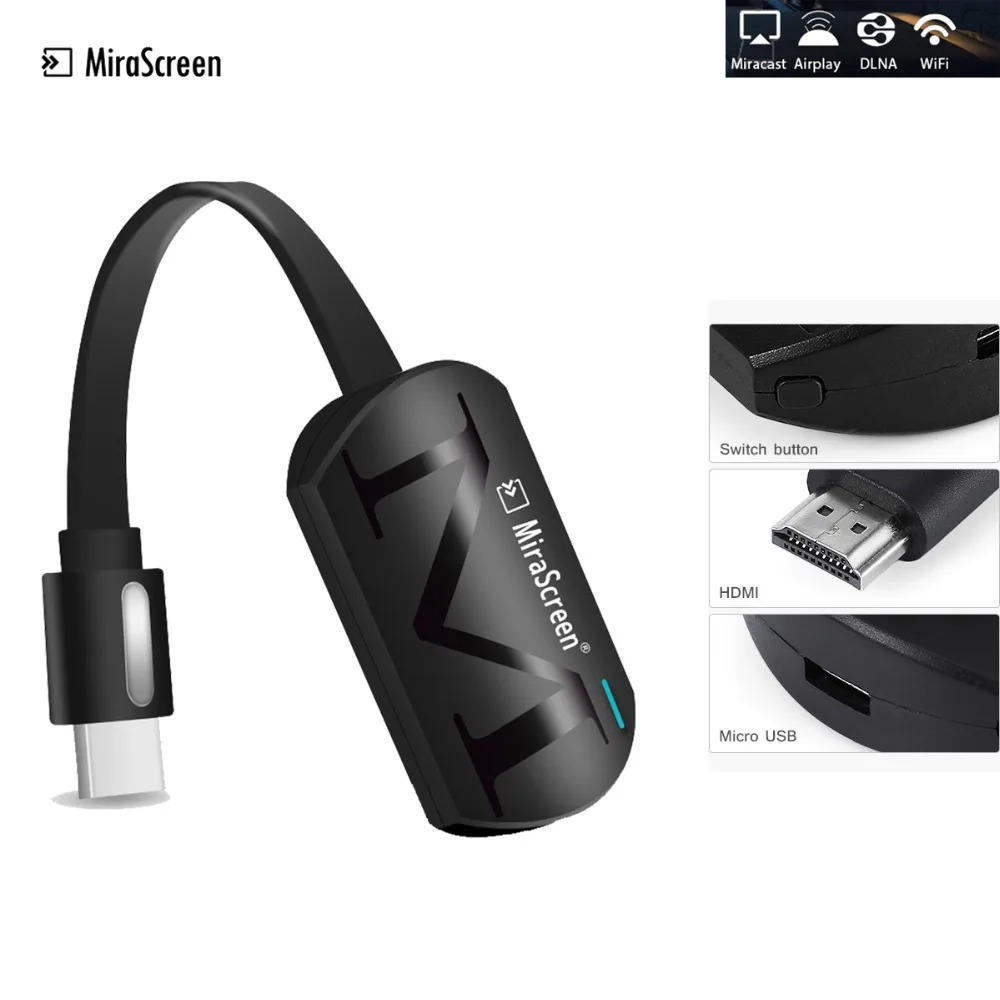 MiraScreen G4 2 4 ГГц WiFi Дисплей HDMI донгл приемник 1080P HD ТВ палка поддержка Miracast Airplay DLNA