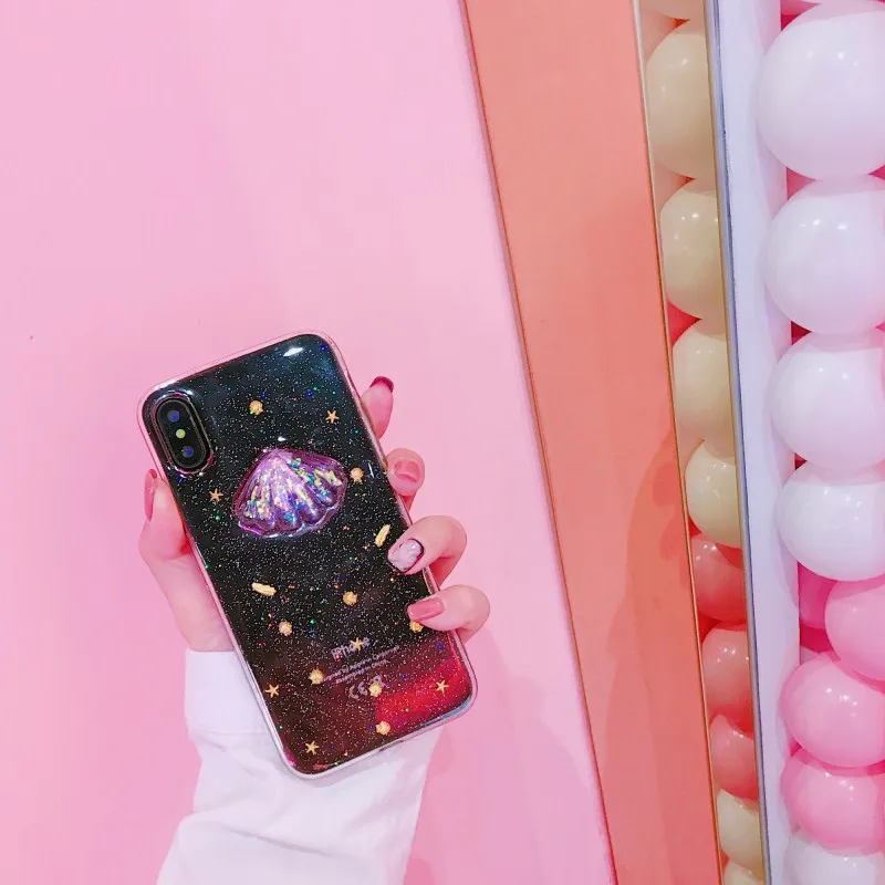 Корея с Женская Мода shell эпоксидной для iPhoneX чехол мобильного телефона tpu Apple 8
