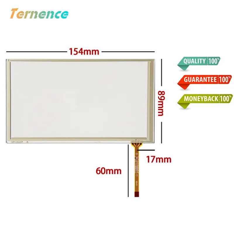 

New 6.2"Inch Touch Screen 154mm*89mm For Car GPS Navigation DVD Resistance Handwritten Touch Panel Screen Glass Digitizer