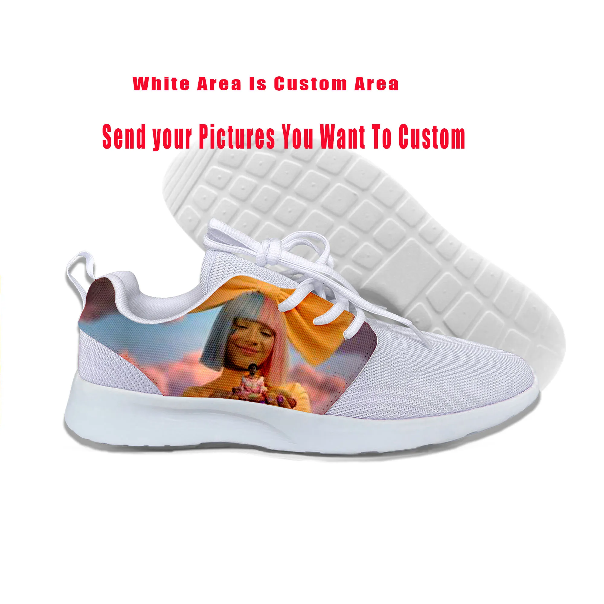 2019 Hot Cool Fashion Vogue New Summer Handiness Casual Shoes 3D Printed For Man Woman Pop Music Sia Kate Isobelle Furler | Обувь