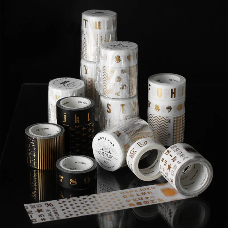 2 рулона/упаковка Алфавит Номер лента Washi DIY декоративный Скрапбукинг