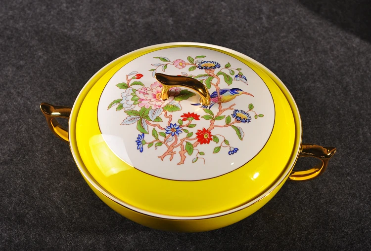 Tureen Высококачественная суповая чаша столовая керамическая 2500 мл бытовая из