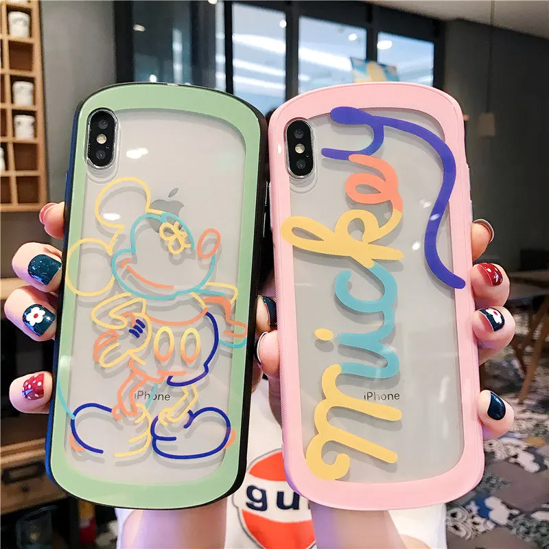 ORYKSZ мультфильм Минни стекло Жесткий чехол для телефона iphone XS Max XR X 6 S 7 8 Plus