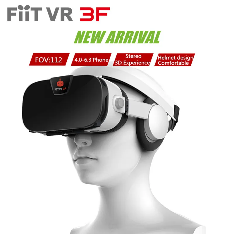 FiiT VR 3F мобильный 3D фильм очки шлем виртуальной реальности со стереогарнитурой +