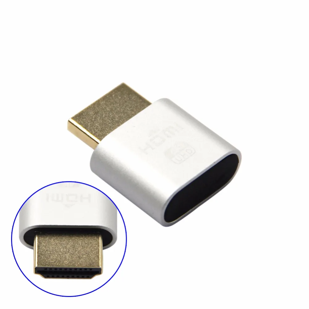 Новый 1 шт. VGA виртуальный дисплей адаптер HDMI 4 DDC EDID пустышка разъем эмулятор