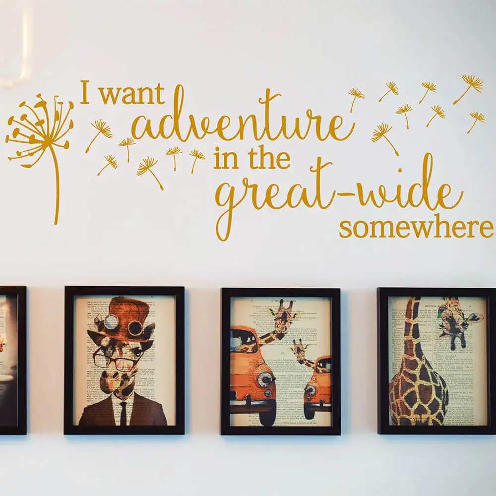 Красота и чудовище c цитатой из фильма Наклейка на стену красота фильм настенные