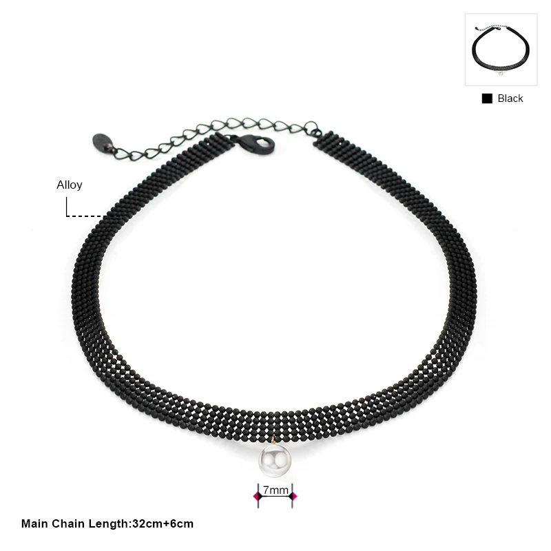 Цепочка чокер Neoglory Женская с имитацией под жемчуг модное ожерелье белого цвета