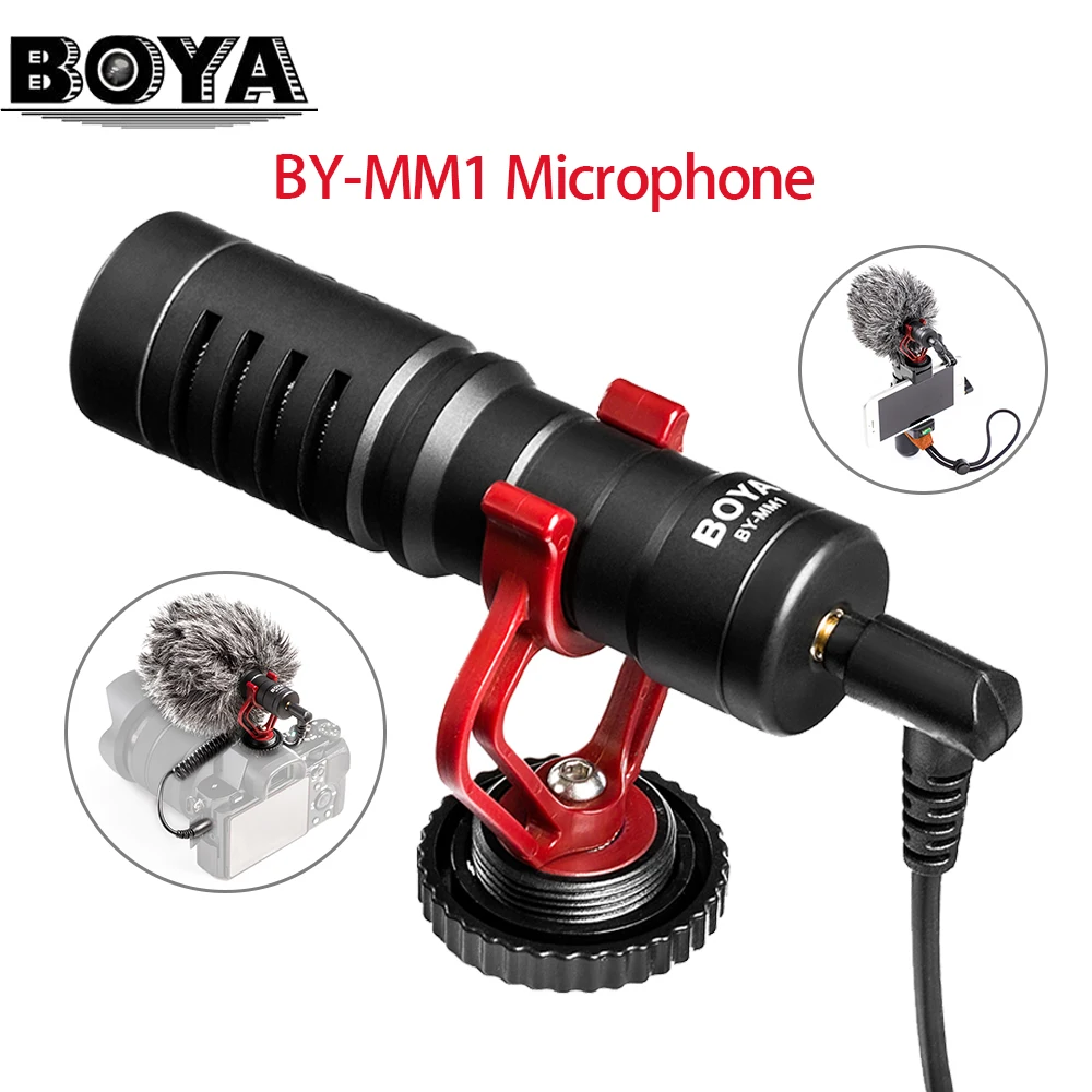 BOYA BY MM1 компактный микрофон для видеокамеры записывающий смартфонов камер