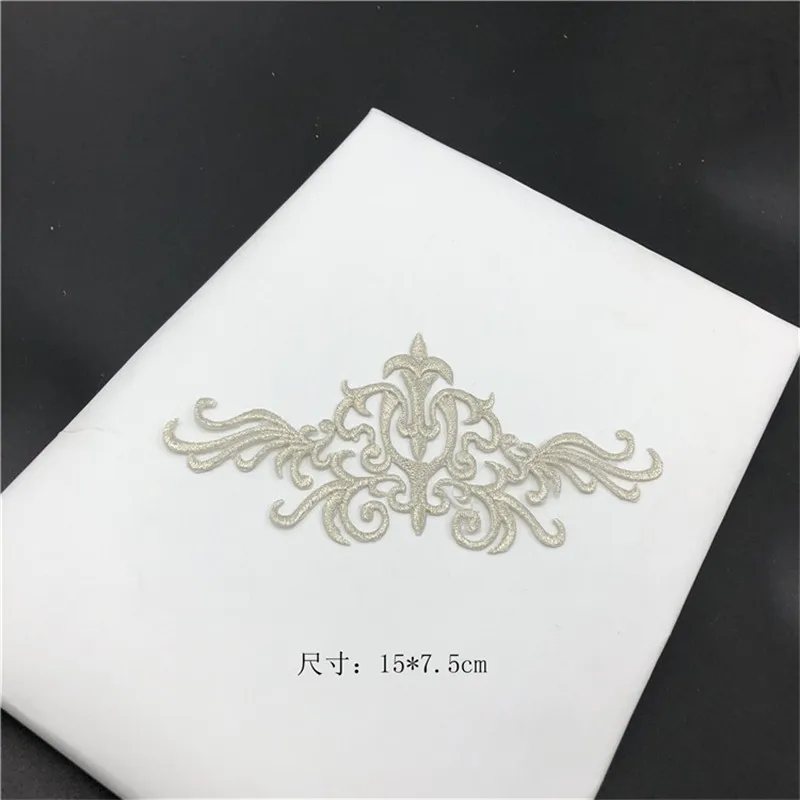 2 шт. 15X7.5cm не требующей горячей фиксации барокко красная одежда Кружевная