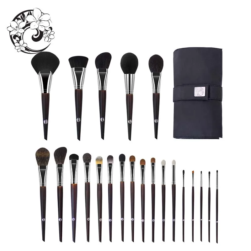 Кисти для макияжа из козьей шерсти 22 шт.|brush set make up|goat hair brush setbrand |