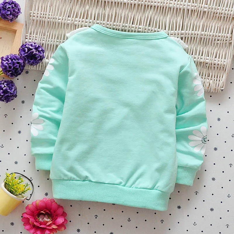 BibiCola newborn baby girls floral lace outerwear coat clothes spring autumn 0-2Y new infant toddler cute warm jackets coats |