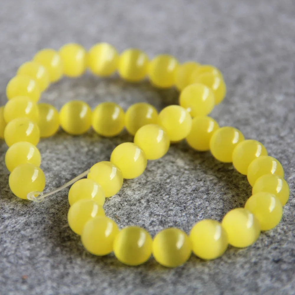 Новинка для ожерелья и браслета 10 мм желтые стеклянные бусины мексиканские