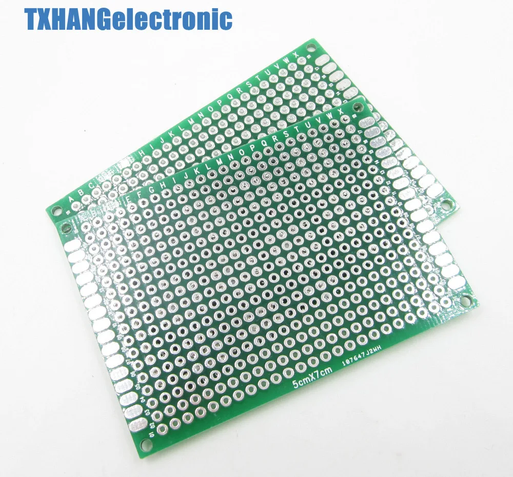 

10PCS Double Side Prototype PCB nned Universal Breadboard 5x7 cm 50mmx70mm FR4