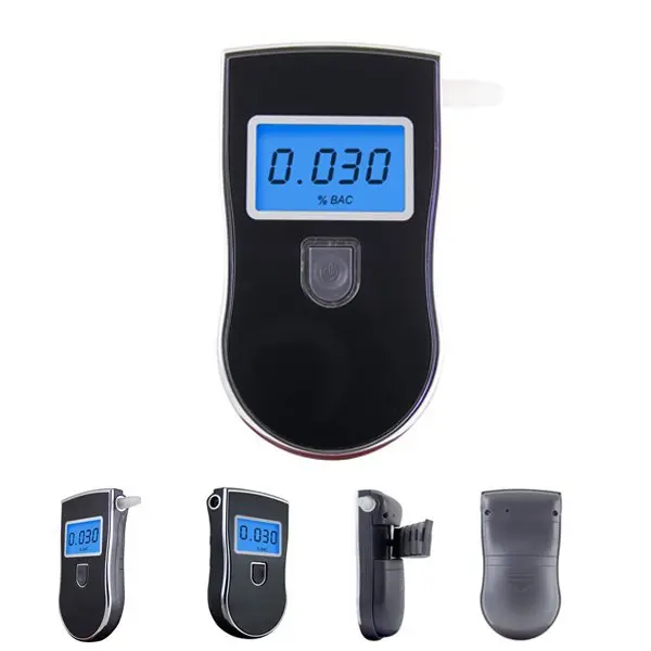 

New Digital Breath Alcohol Tester Breathalyzer with LCD Dispaly with 5 Mouthpieces Police Alcohol Parking Breathalyser