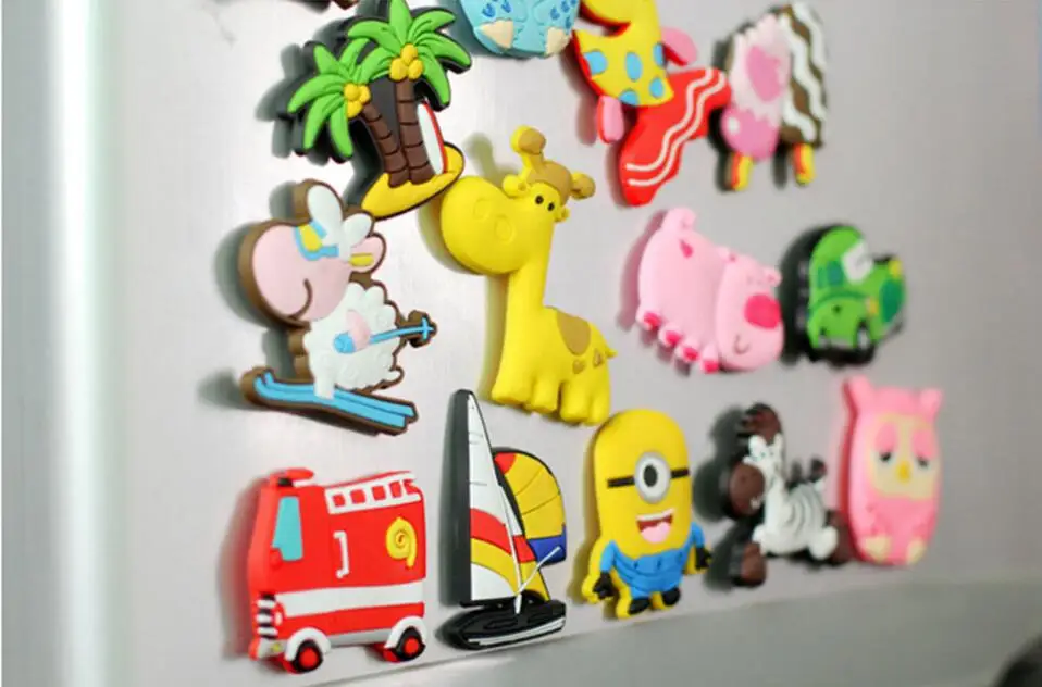 1Pcs silicone Cartoon Animal fridge magnets whiteboard sticker Refrigerator Magnets Kids gifts Home Decoration | Дом и сад