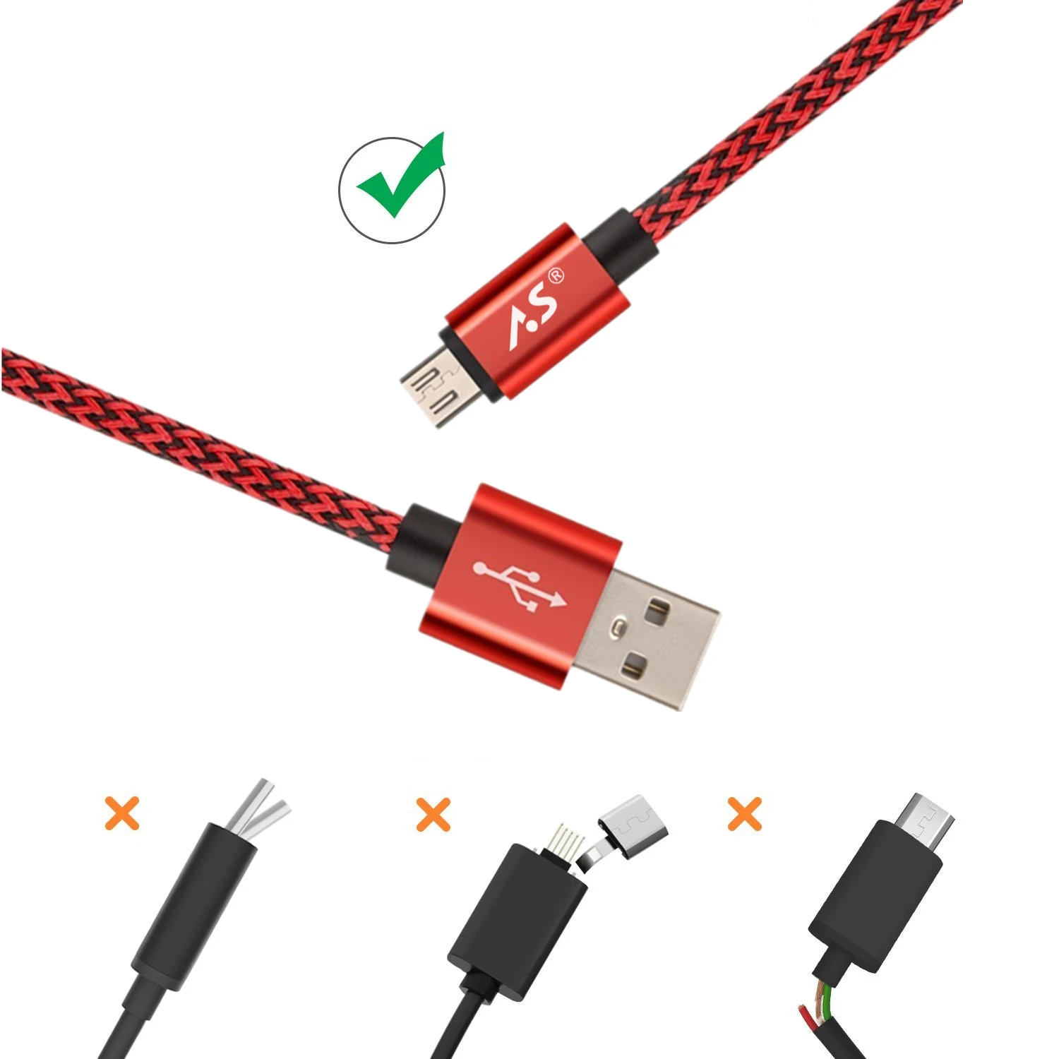 А. С микро USB кабель провод для быстрого заряда Android мобильного телефона