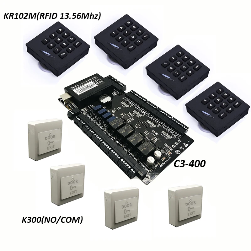 ZK C3 400 Tcp/Ip Rfid система контроля доступа четырехдверный контроллер безопасности на