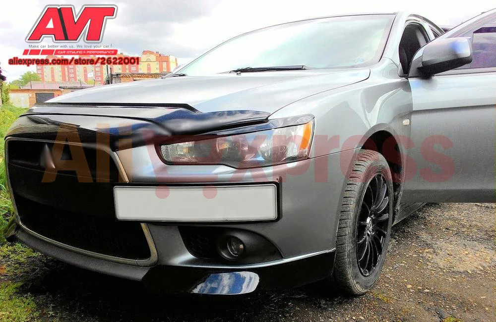Fangs on front bumper for Mitsubishi Lancer X FL 2011- 2.0 1 set car styling decoration protection canines molding | Автомобили и