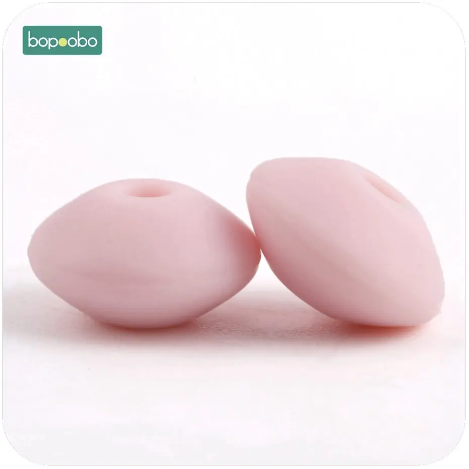 Bopobo, 12 мм, 20 шт., силиконовые бусины, Abacus, чечевица, детский прорезыватель, сенсорные, сделай сам, рукоделие, жевательные, органические бусины, Детские Прорезыватели - Цвет: Candy Pink