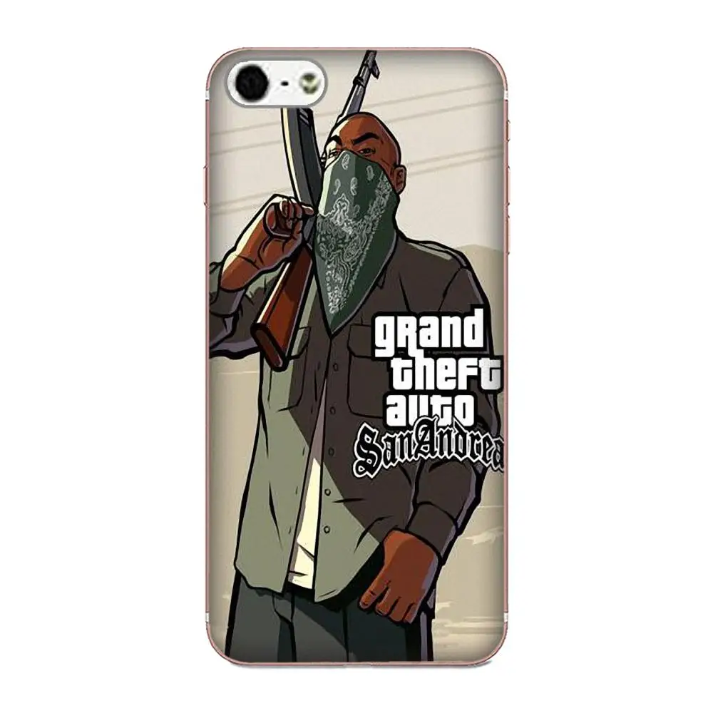 Grand Theft Auto Gta 5 1 мягкий силиконовый прозрачный чехол из ТПУ для Apple iPhone 4 4S 5C 5S SE 6 6S 7 8