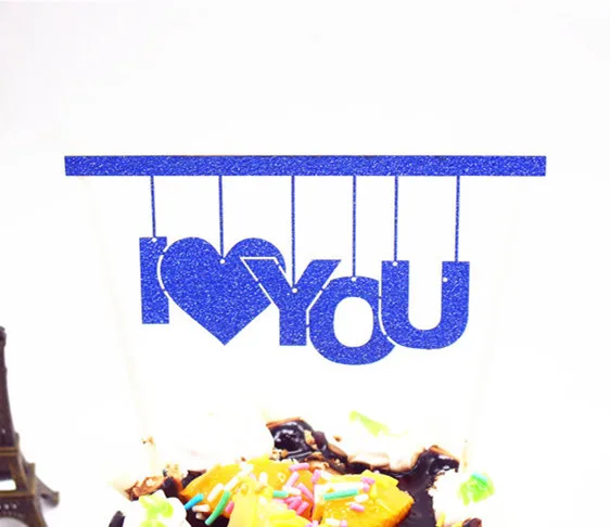 1 шт. флаг для торта разных цветов Я люблю тебя|for wedding|love cake toppercake topper |