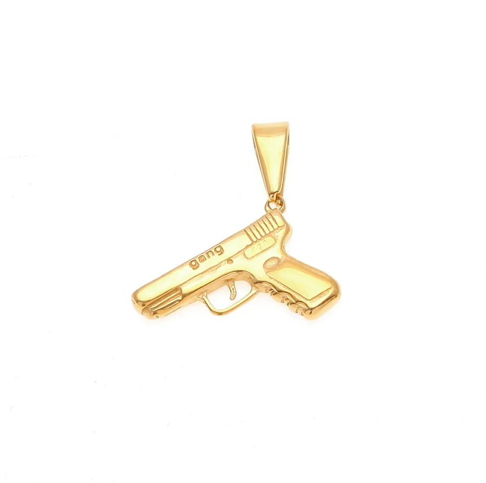 Кулон унисекс в стиле хип хоп из нержавеющей стали|gun pendant|f pendantpendant stainless steel |