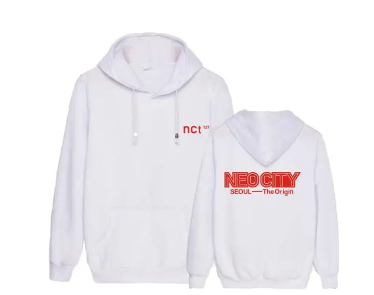 Новое поступление пуловер kpop nct из сеула с принтом Свободный свитшот флисовый в