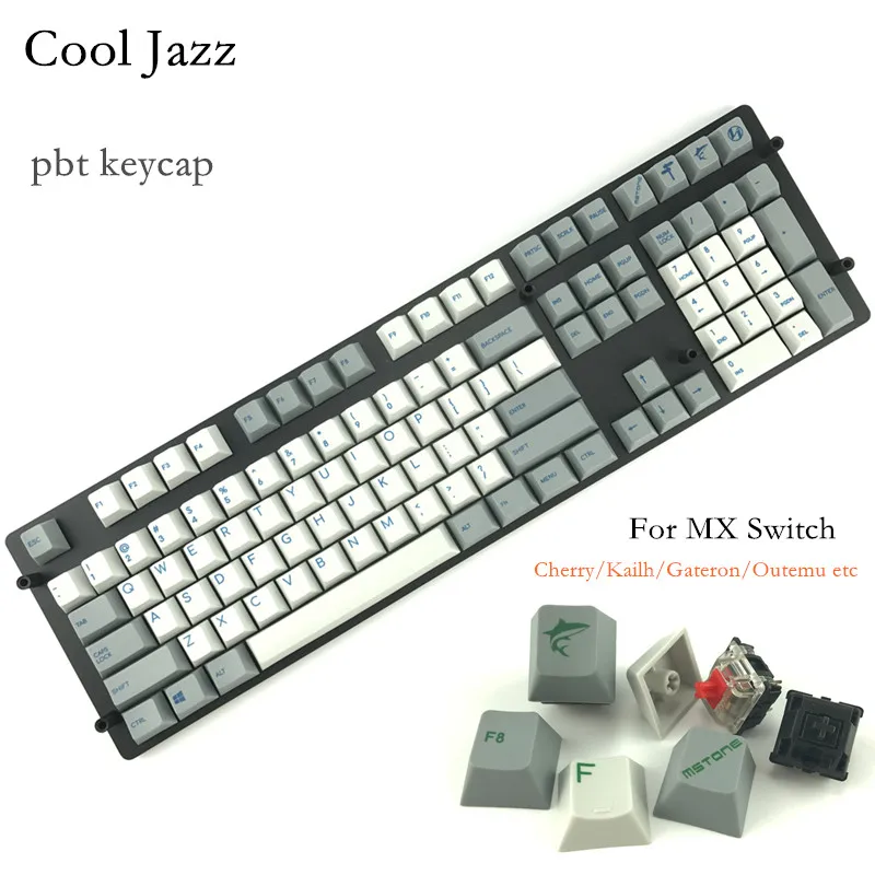 Крутая механическая клавиатура pbt Cherry mx для Jazz колпачки ключей 151 краситель с