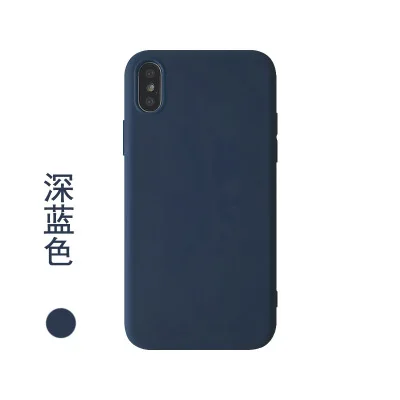 403 Гладкий однотонный чехол для iPhone 11 XR 8, мягкий силиконовый чехол для iPhone 6S 6 7 8 Plus X XR XS 11 PRO MAX, чехол s, противоударный чехол - Цвет: 403