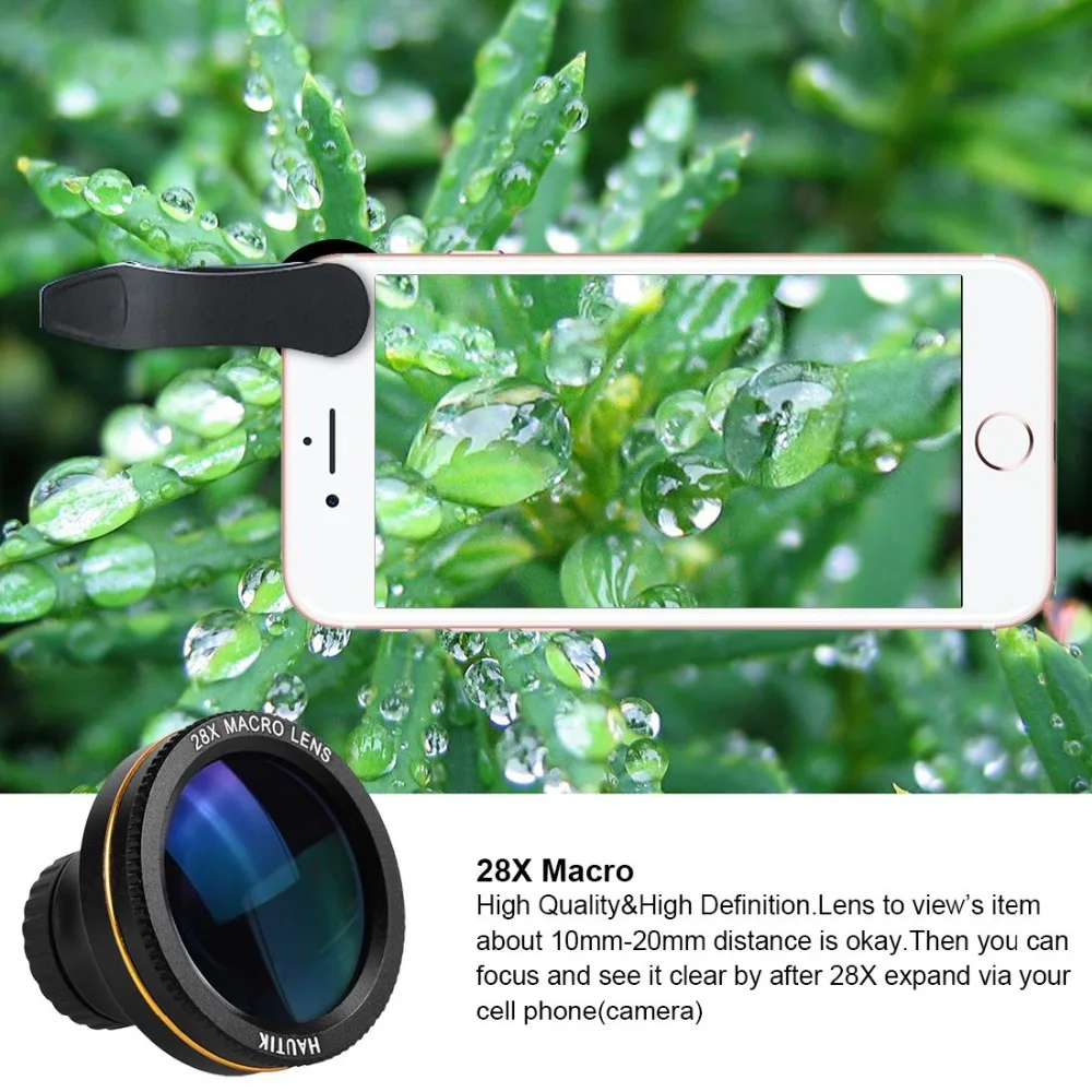 Universal Phone Camera Lens Macro 28X Black | Электроника