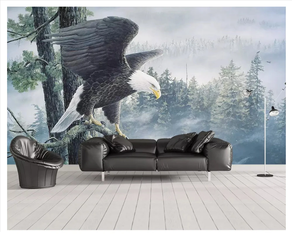 

beibehang New Chinese fashion classic 3d wallpaper eagle wings geometric background decorative painting wall papers home decor