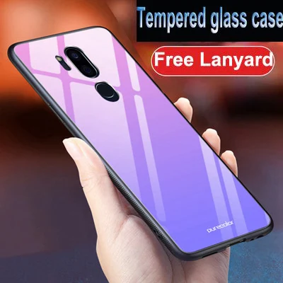 Чехол для lg G7 чехол ThinQ градиентное закаленное стекло+ чехол с мягкими краями 6,1 ''для lg G7 ThinQ dream glass чехол lg g7 чехол ThinQ s shell - Цвет: A3
