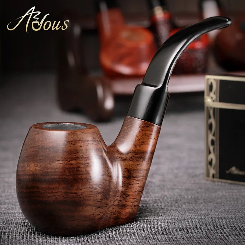 Новинка 2020 портативная дымовая трубка ADOUS из черного дерева износостойкая в